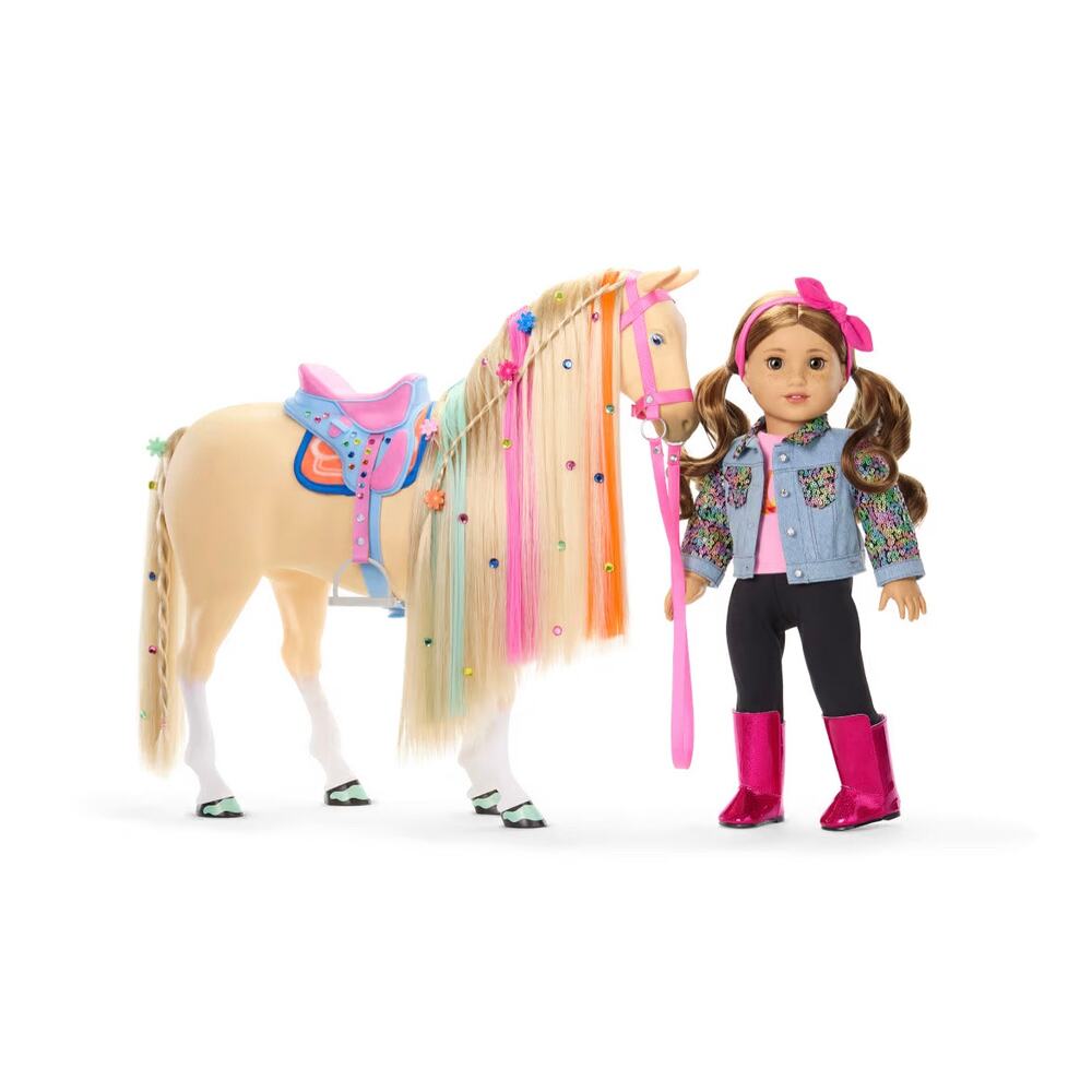 NEW American Girl Doll Of Year 2024 HOLLYHOCK HORSE Saddle Bridle & Accessories! - Picture 9 of 14